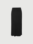 Black straight slit skirt