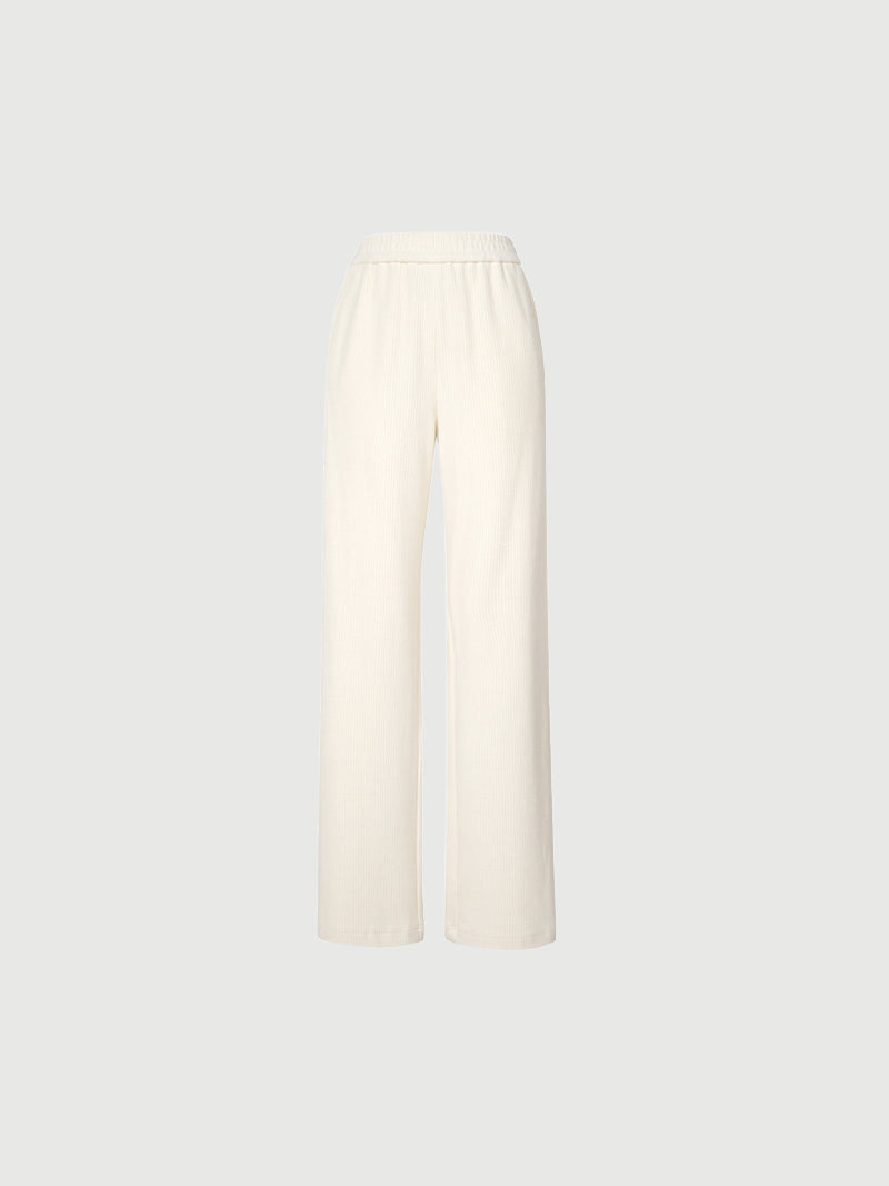 Pantalon ample, beige clair