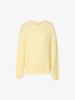 Women's Light Yellow Long Sleeve Wool Pullover Sweater