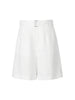 White linen shorts
