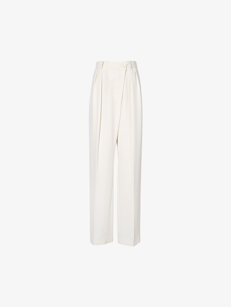 Women's Original White Straight Fit Smooth  Trousers