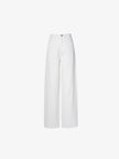 Pantalon large en coton blanc uni