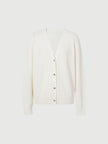 Cardigan en cachemire velours blanc