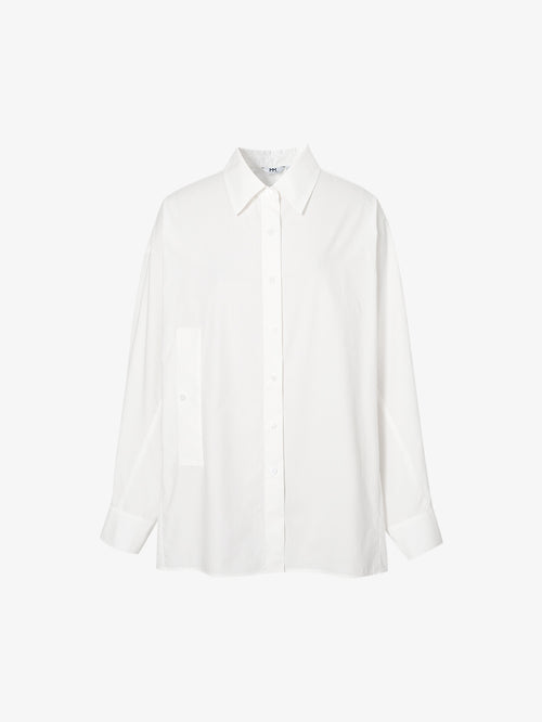 Charger l'image 1 dans la galerie. Women's White 100% Cotton Classic Collar Long Sleeve Blouse
