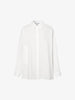 Women's White 100% Cotton Classic Collar Long Sleeve Blouse