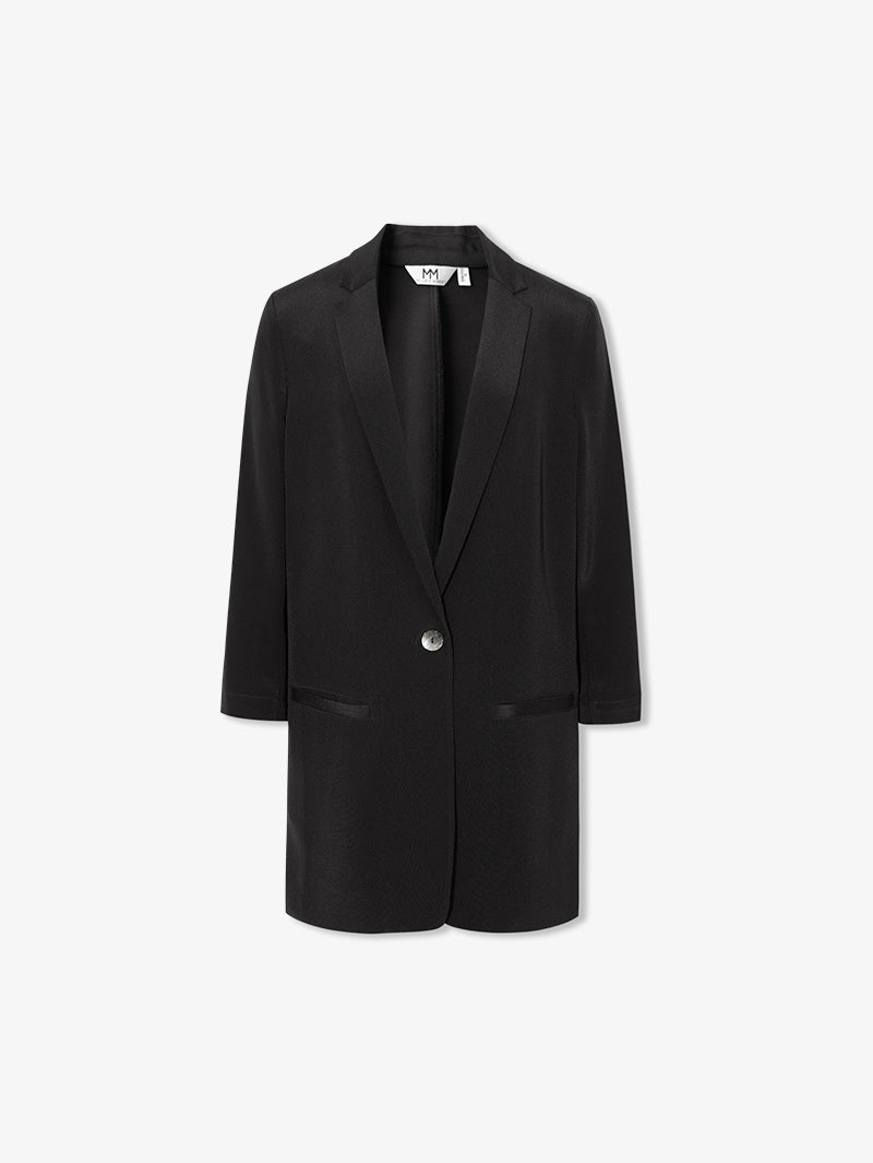 Black Mulberry Silk Blazer