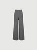 Women's Gray Wide Leg 100% Wool Knitted Pants 5EA253241