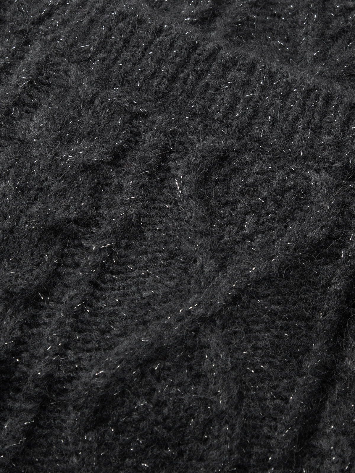 Long black alpaca wool cardigan