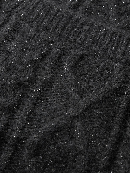 Load image 1 in gallery view. Long black alpaca wool cardigan
