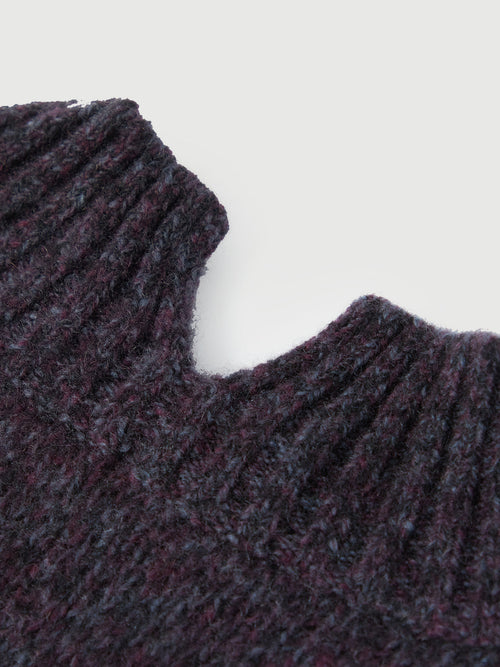 Load image 1 in gallery view. Deep Navy Crewneck Silk-Cashmere Sweater