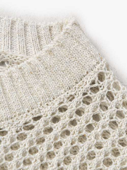 Load image 1 in gallery view. Linen Openwork Sweater