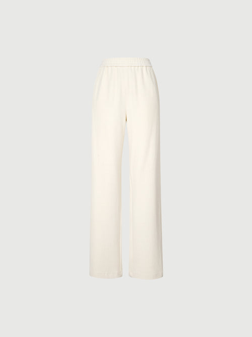 Load image 1 in gallery view. Women's Ligeht Beige Straight Fit Comfy Pants