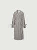 Trench-coat gris fluide