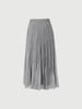 Grey short skirt with elastic waist and pleated design
