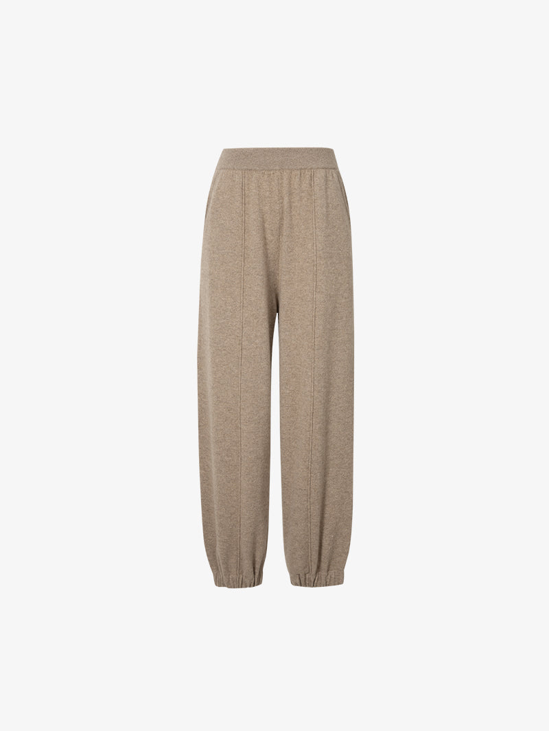 Women's Cocoa Brown Casual 100% Cashmere Pants