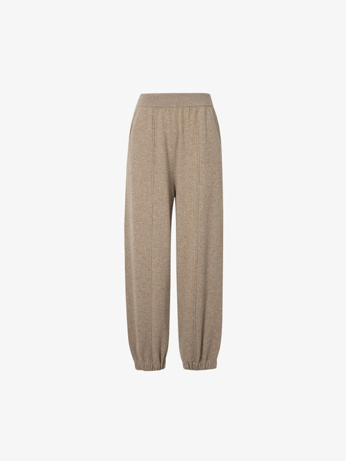Load image 1 in gallery view. Women's Cocoa Brown Casual 100% Cashmere Pants