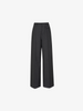 Pantalon droit noir en laine