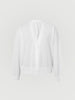 Women's Original White V Neck Long Sleeves Button Down Knitwear