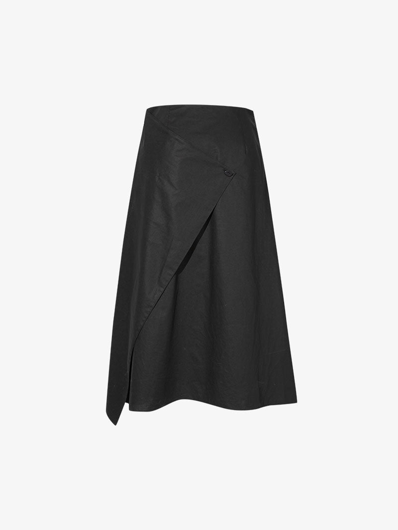 Women's Black Irregular A-Line Fit Skirt