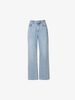 Pantalon en jeans droit bleu