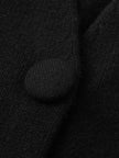 Women's Black V Neck Long Sleeves Wool Cardigan