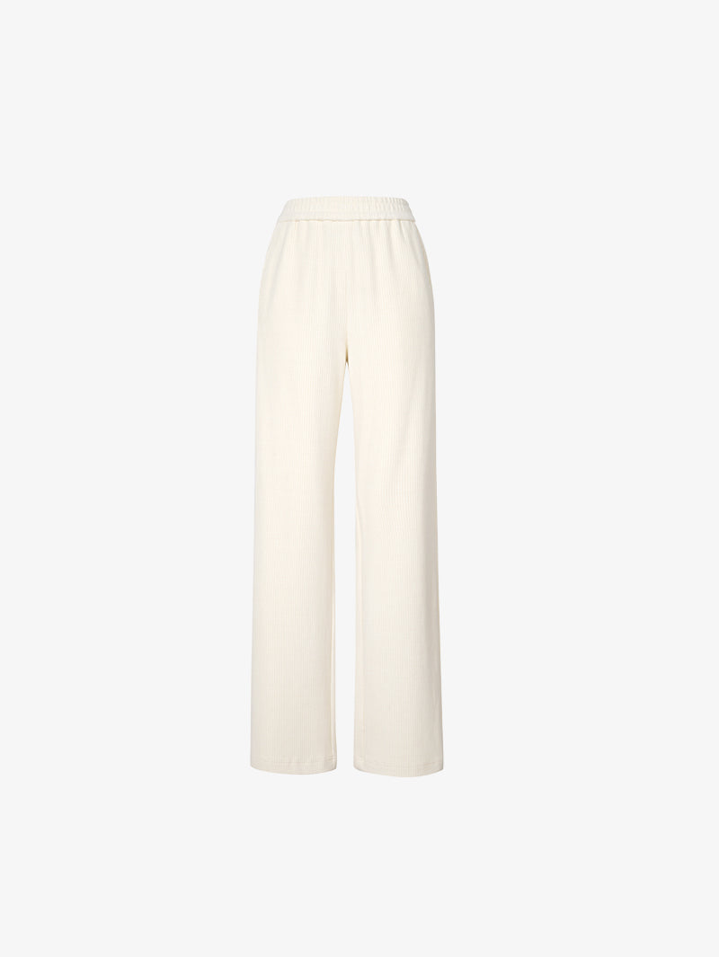 Women's Ligeht Beige Straight Fit Comfy Pants