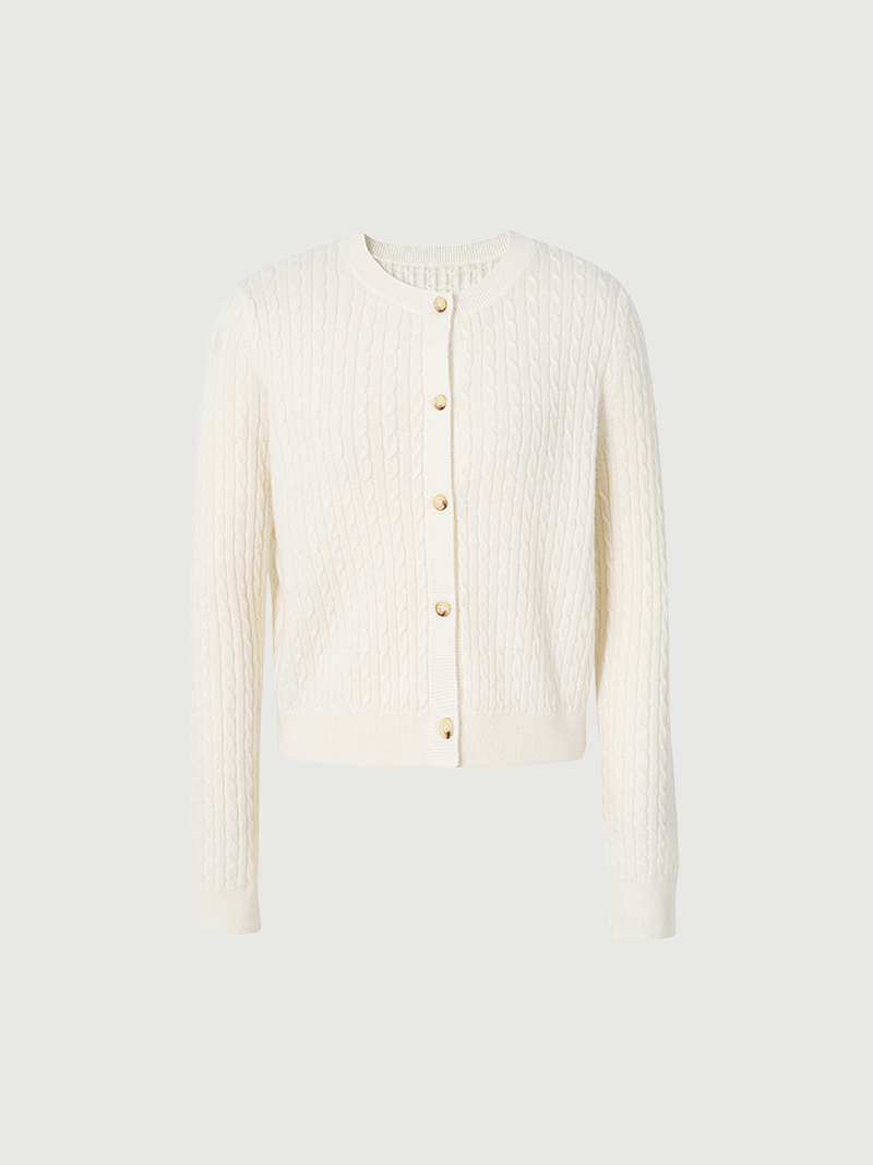 Cardigan en cachemire blanc