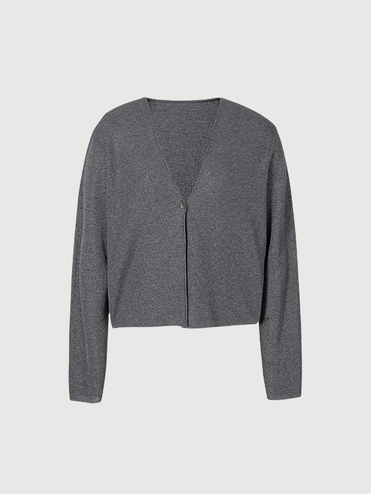 Pull tricoté à col en V gris