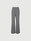 Women's Gray Smooth Slightly Flare Suit Pants