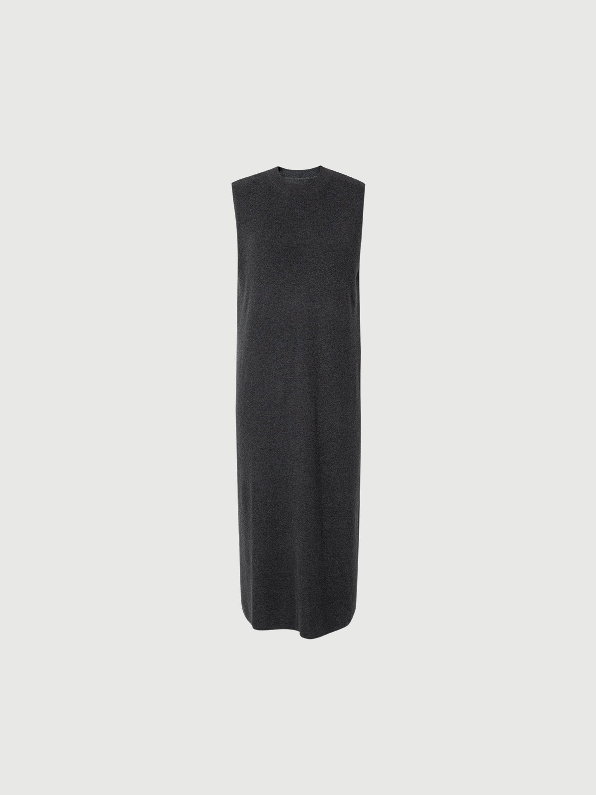 Women's Smoke Gray Sleeveless Straight Fit Knit Dress