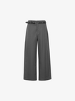 Pantalon en coton court gris foncé