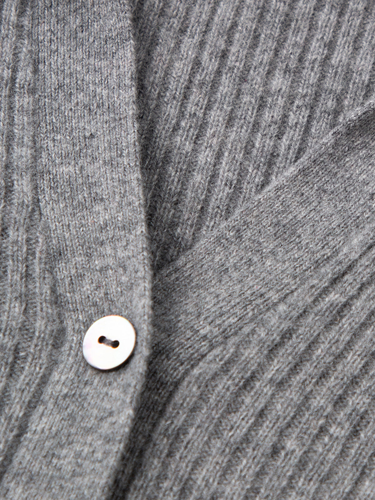 Dark gray cashmere sweater with a V-neck polo neck