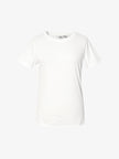 Women's White Round Neck Short Sleeve Casual Cotton T-Shirt