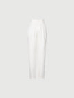 Women's Summer White Small Leg Casual Trousers