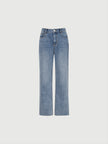 Jean denim bleu clair coupe droite