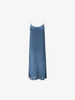 Aqua Blue Shiny Midi Dress