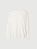 Women's White Casual  Round Neck Cashmere Sweater