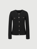 Cardigan en laine noir scintillant