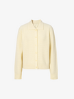 Women's Light Yellow Collar Wool Cardigan Sweater