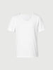 Women's White Round Neck Short Sleeves Summer T-Shirt 5E5900882