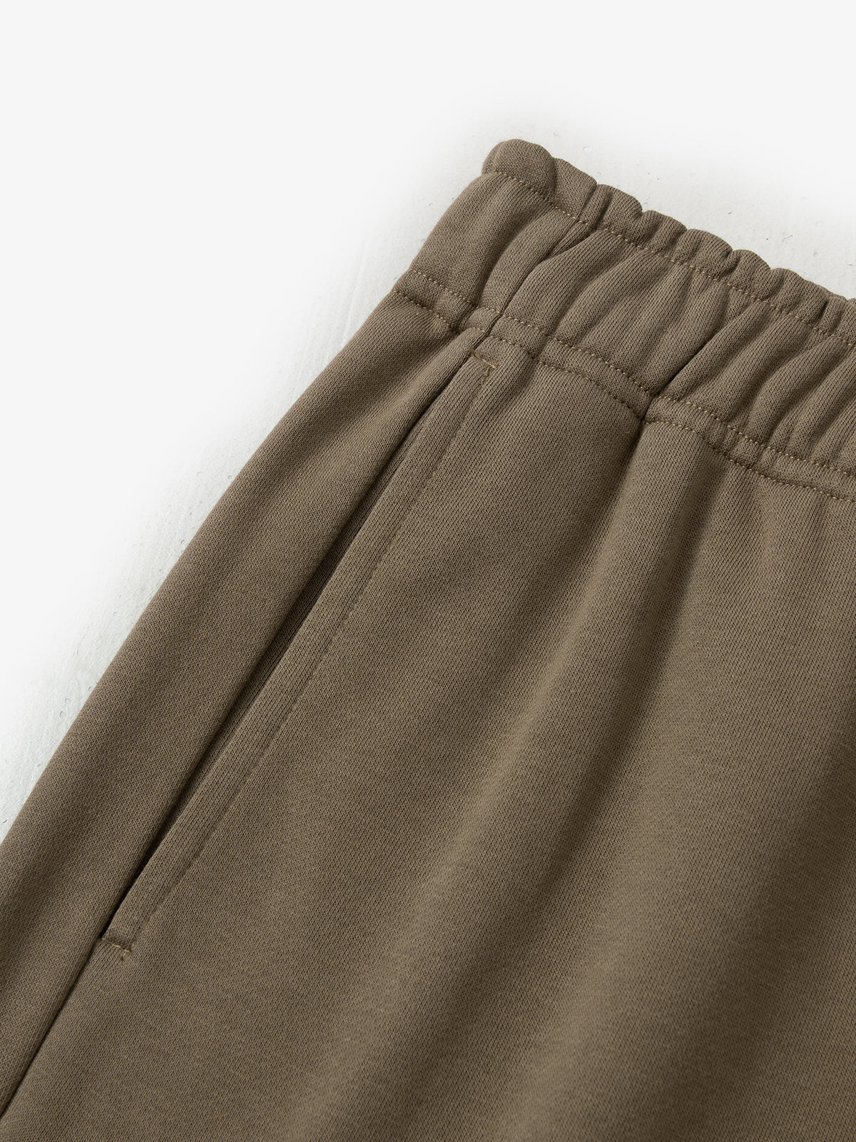 Mustard yellow elastic cotton casual pants