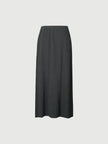 Dark gray straight skirt with wave seams
