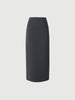 Women's Gray High Waist 100% Wool Skirt