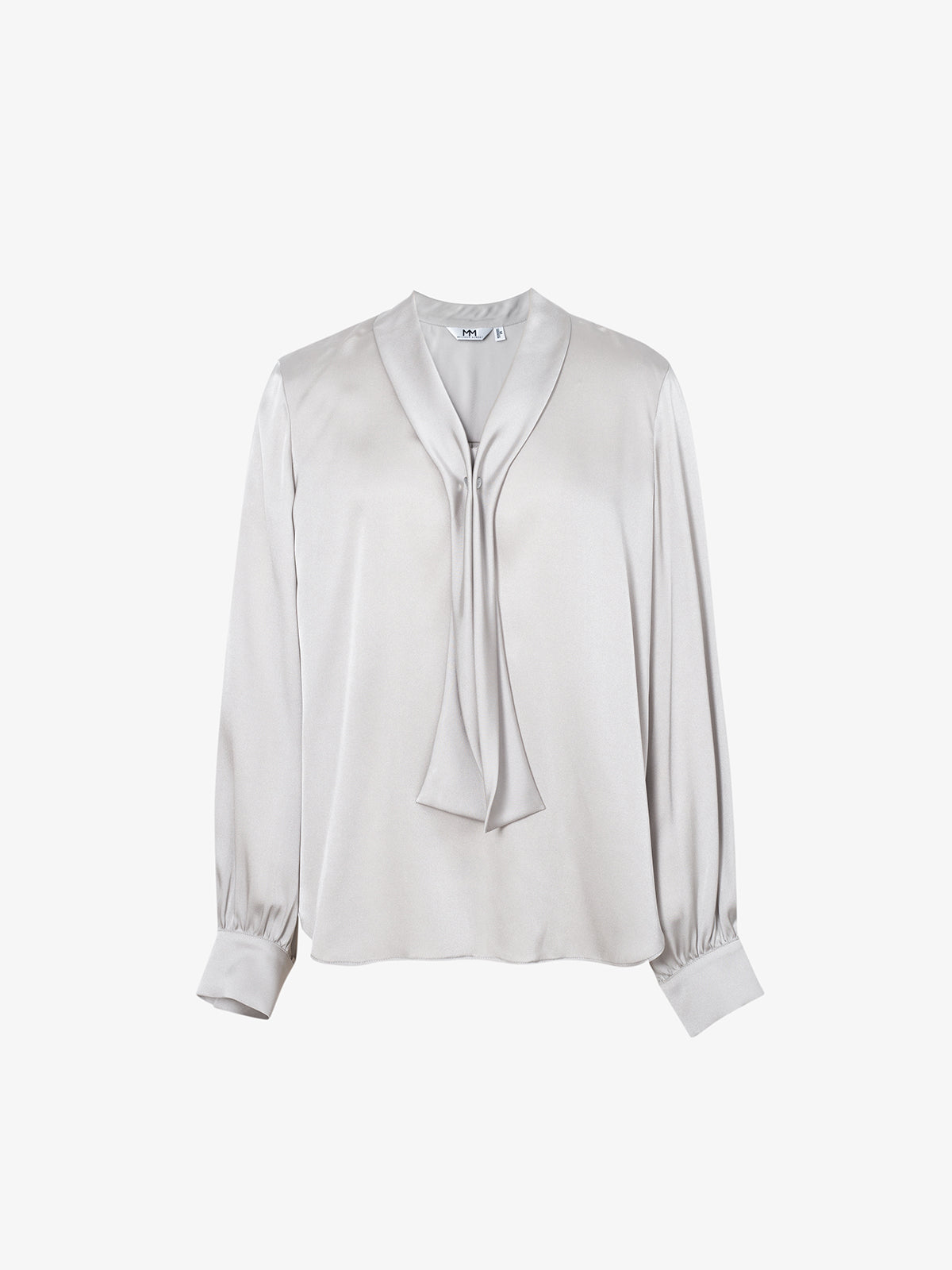 Tie-Neck Silk Shirt
