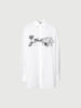 Women's White Classic Collar Pattern Long Sleeve Shirt