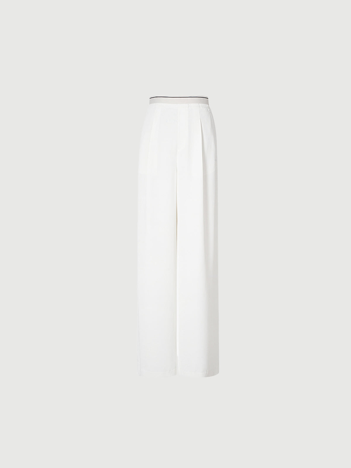 Women's White Wide Leg Trousers