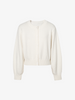Women's Off-White Round Neck Button Down Cotton Wool Cardigan Sweater