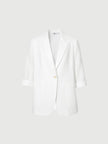 White linen blazer
