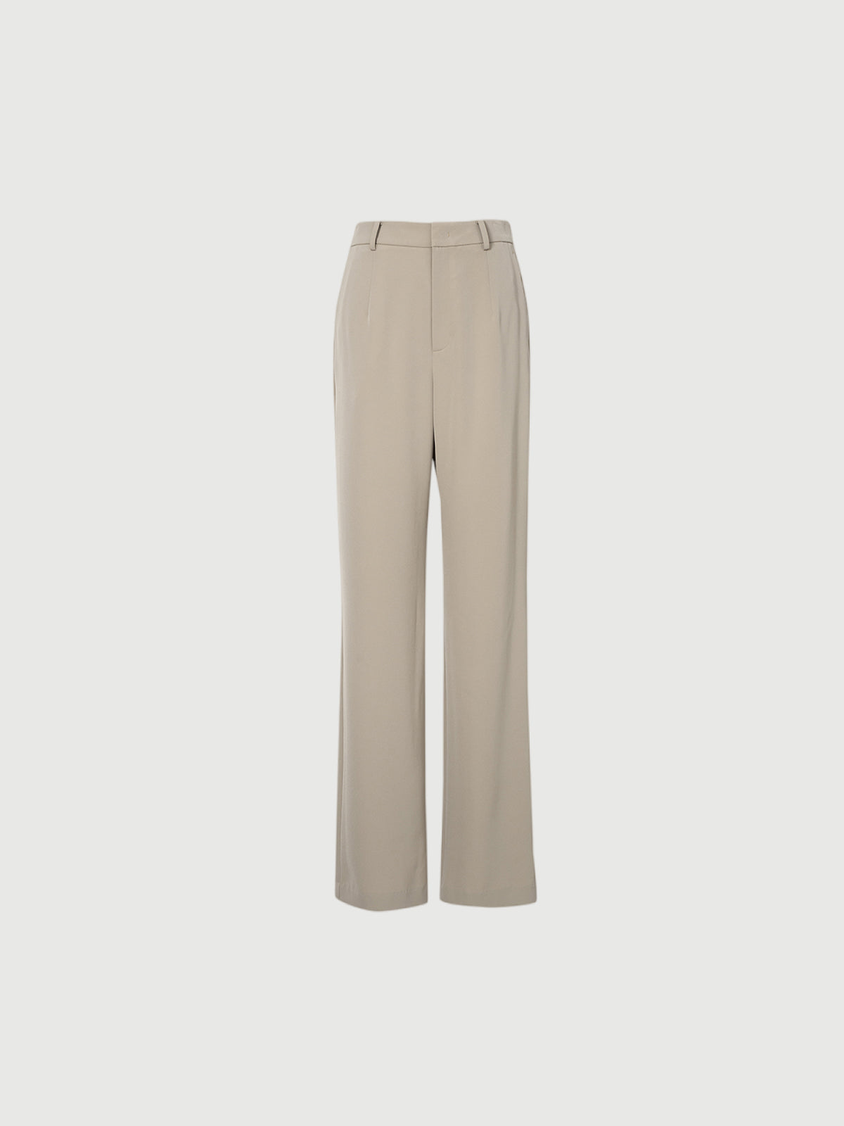 Women's Light Khaki Slim Fit Suit Pants