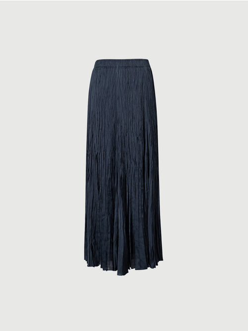 Load image 1 in gallery view. Elastic-Waist Pleated Maxi Skirt